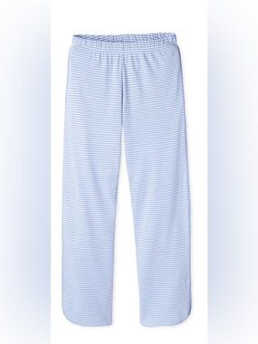 Lake Blue & White Striped Pima Cotton PJ Pants, Large (Pants Only), like new